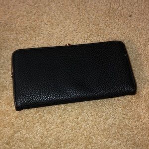Black faux leather wallet